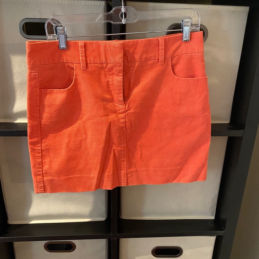 Women’s J Crew corduroy mini skirt size 6 coral